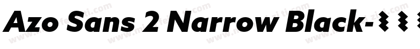 Azo Sans 2 Narrow Black字体转换